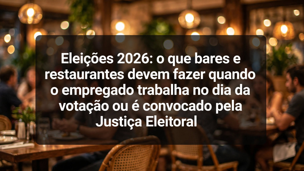O DIA DA ELEIÇÃO É DOMINGO, E NÃO FERIADO